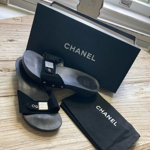 NEW CHANEL Black sandals